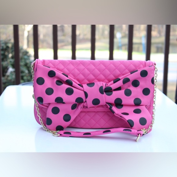 Betsy Johnson dots enough shoulder bag - Picture 3 of 10